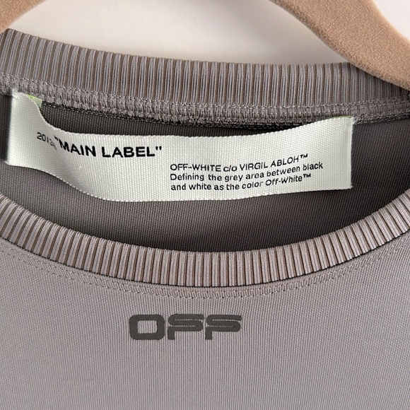 Off-White Gray Jersey Wrap Top Size 40 Pristine Condition - Picture 3 of 11